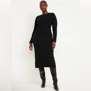 XL Black SoSoft Midi Sweater Dress